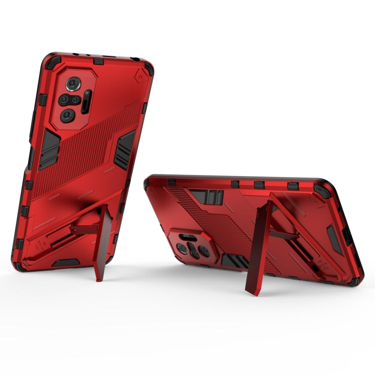 For Xiaomi Redmi Note 10 Pro Punk Armor 2 in 1 PC + TPU Shockproof Case with Invisible Holder
