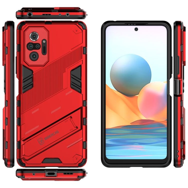 For Xiaomi Redmi Note 10 Pro Punk Armor 2 in 1 PC + TPU Shockproof Case with Invisible Holder