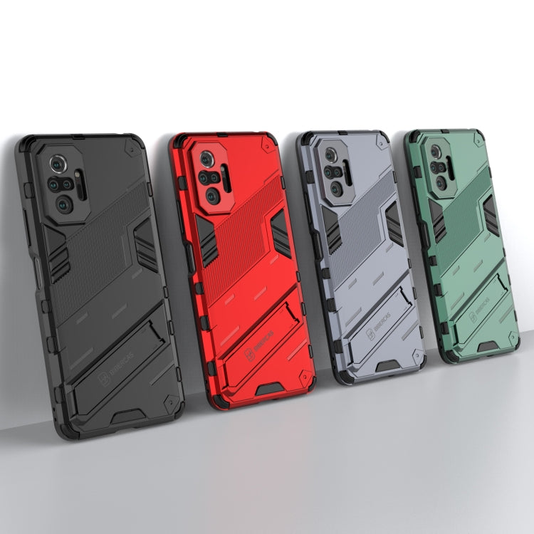 For Xiaomi Redmi Note 10 Pro Punk Armor 2 in 1 PC + TPU Shockproof Case with Invisible Holder
