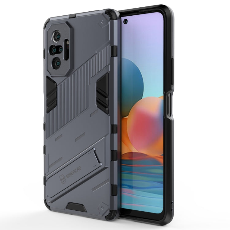 For Xiaomi Redmi Note 10 Pro Punk Armor 2 in 1 PC + TPU Shockproof Case with Invisible Holder