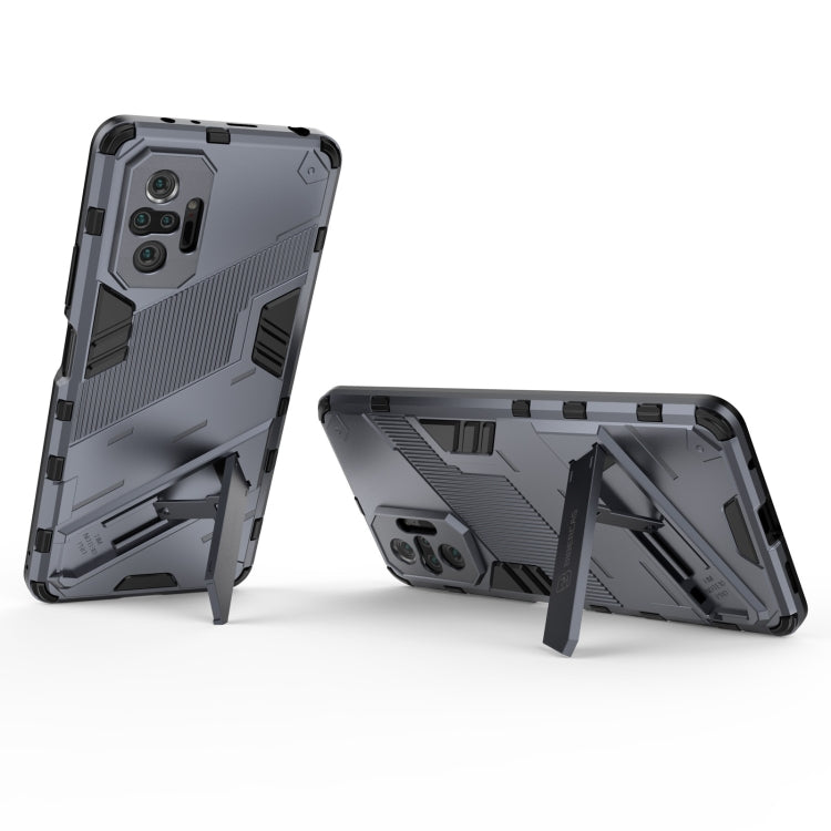 For Xiaomi Redmi Note 10 Pro Punk Armor 2 in 1 PC + TPU Shockproof Case with Invisible Holder