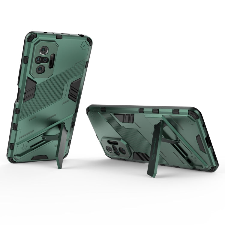 For Xiaomi Redmi Note 10 Pro Punk Armor 2 in 1 PC + TPU Shockproof Case with Invisible Holder
