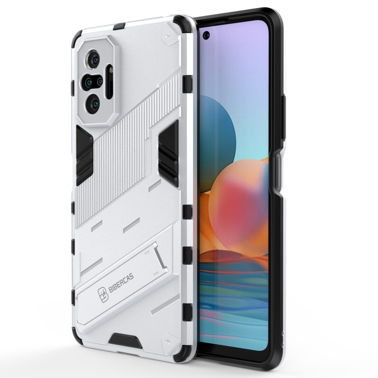 For Xiaomi Redmi Note 10 Pro Punk Armor 2 in 1 PC + TPU Shockproof Case with Invisible Holder