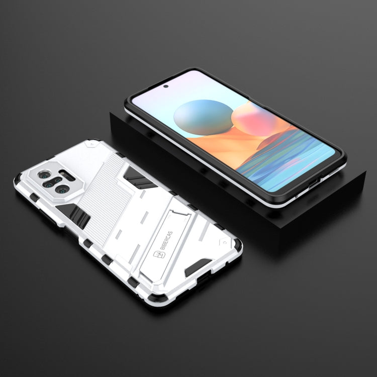 For Xiaomi Redmi Note 10 Pro Punk Armor 2 in 1 PC + TPU Shockproof Case with Invisible Holder