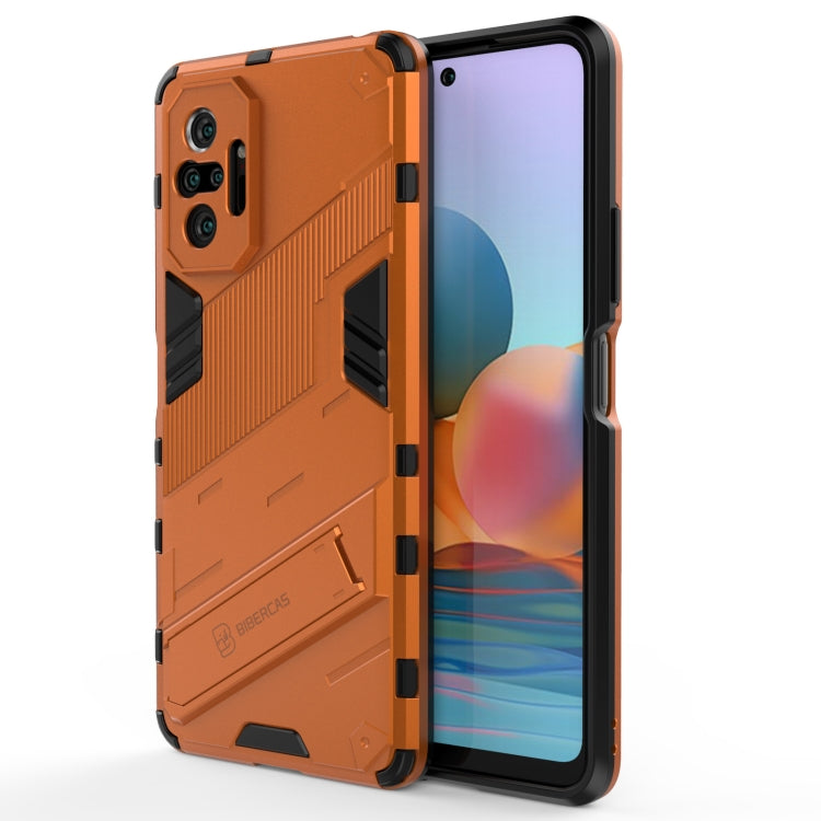 For Xiaomi Redmi Note 10 Pro Punk Armor 2 in 1 PC + TPU Shockproof Case with Invisible Holder
