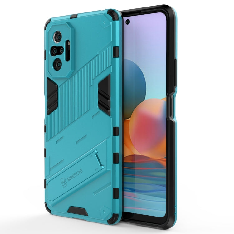For Xiaomi Redmi Note 10 Pro Punk Armor 2 in 1 PC + TPU Shockproof Case with Invisible Holder
