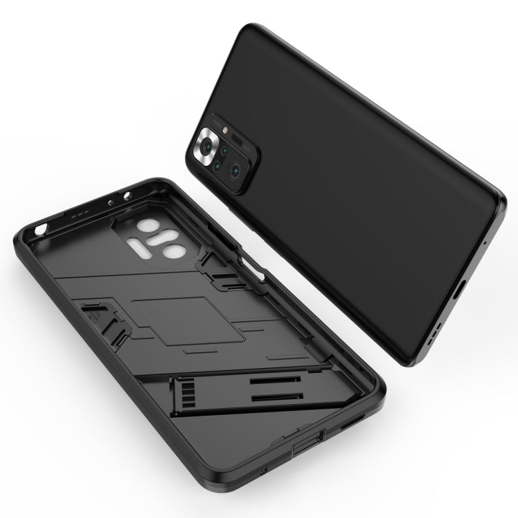 For Xiaomi Redmi Note 10 Pro Punk Armor 2 in 1 PC + TPU Shockproof Case with Invisible Holder