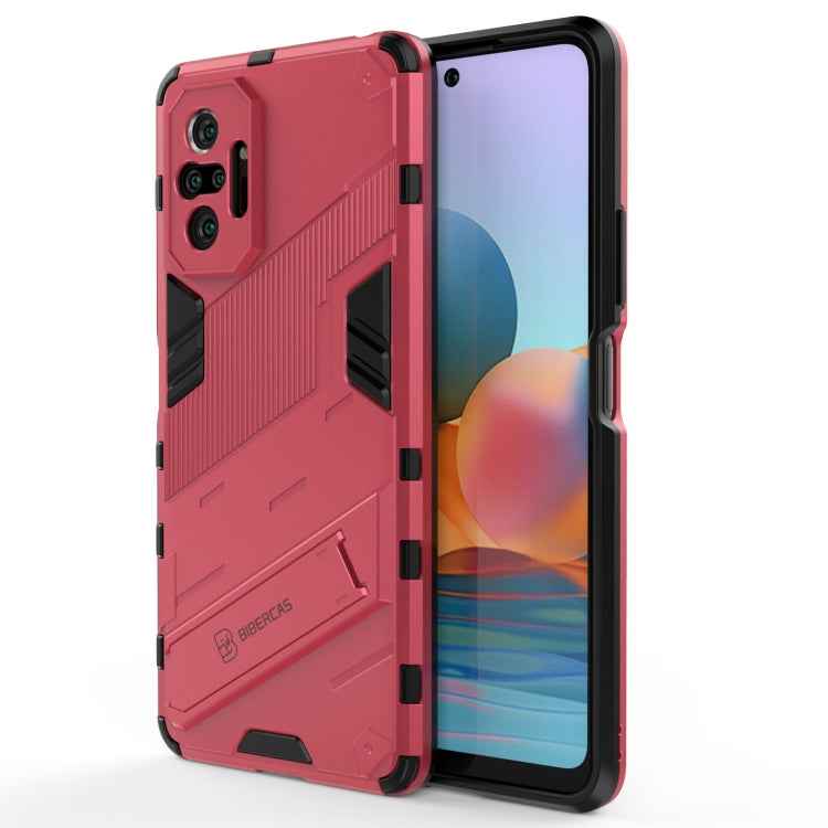 For Xiaomi Redmi Note 10 Pro Punk Armor 2 in 1 PC + TPU Shockproof Case with Invisible Holder
