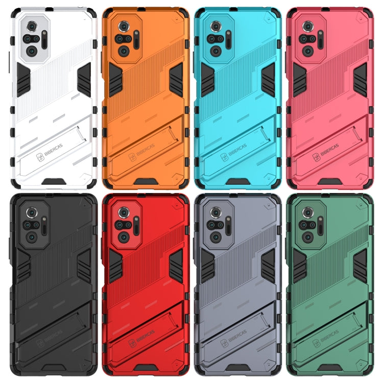 For Xiaomi Redmi Note 10 Pro Punk Armor 2 in 1 PC + TPU Shockproof Case with Invisible Holder