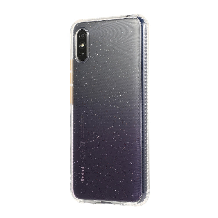For Xiaomi Redmi 9A Gradient Shockproof TPU + Acrylic Case with Detachable Buttons