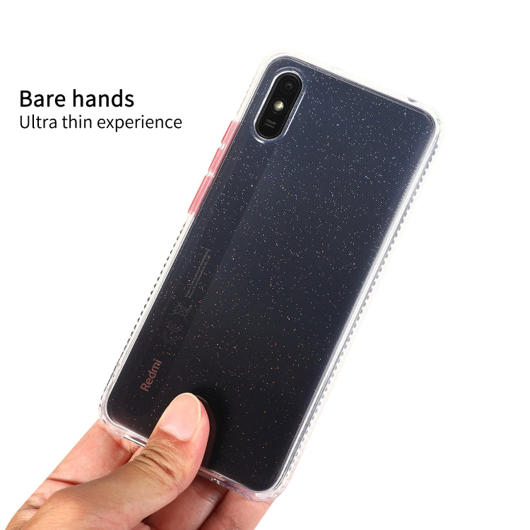 For Xiaomi Redmi 9A Gradient Shockproof TPU + Acrylic Case with Detachable Buttons