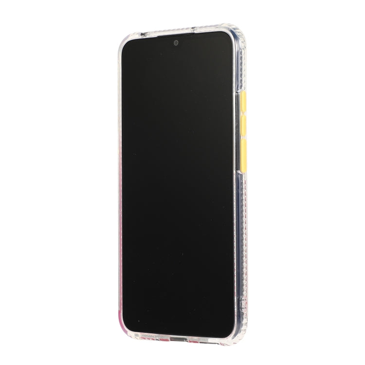 For Xiaomi Redmi 9A Gradient Shockproof TPU + Acrylic Case with Detachable Buttons