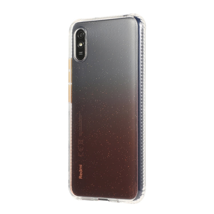 For Xiaomi Redmi 9A Gradient Shockproof TPU + Acrylic Case with Detachable Buttons