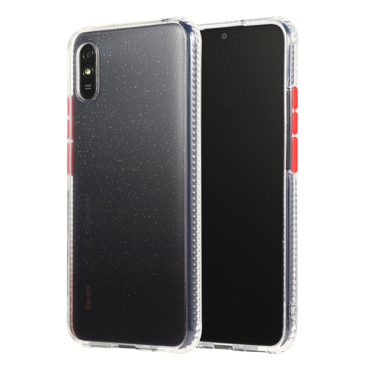 For Xiaomi Redmi 9A Gradient Shockproof TPU + Acrylic Case with Detachable Buttons