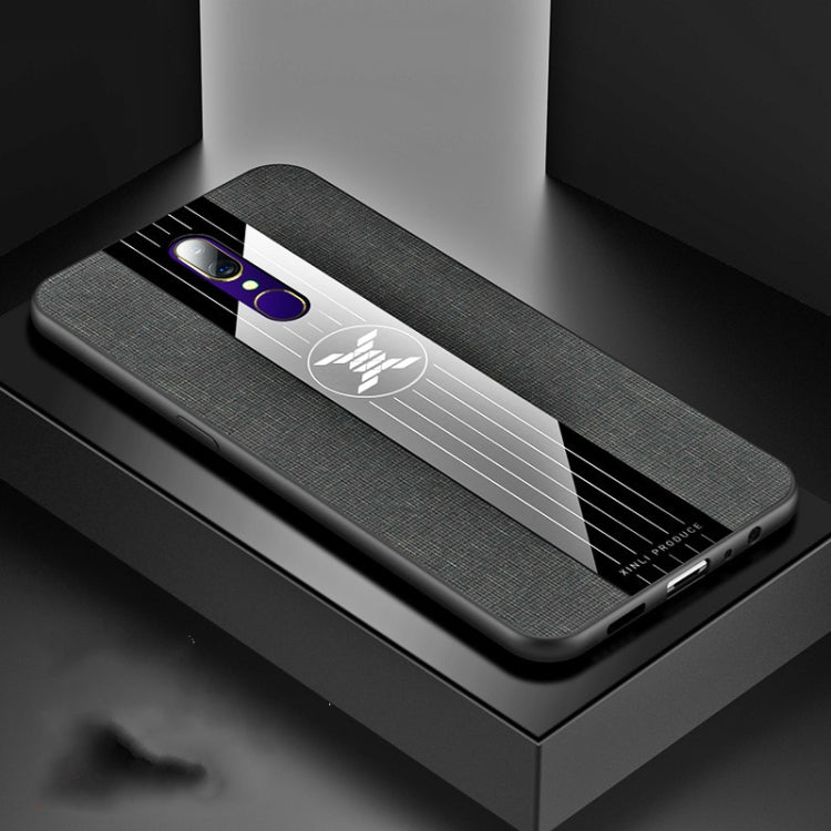 For OPPO A9 XINLI Stitching Cloth Textue Shockproof TPU Protective Case