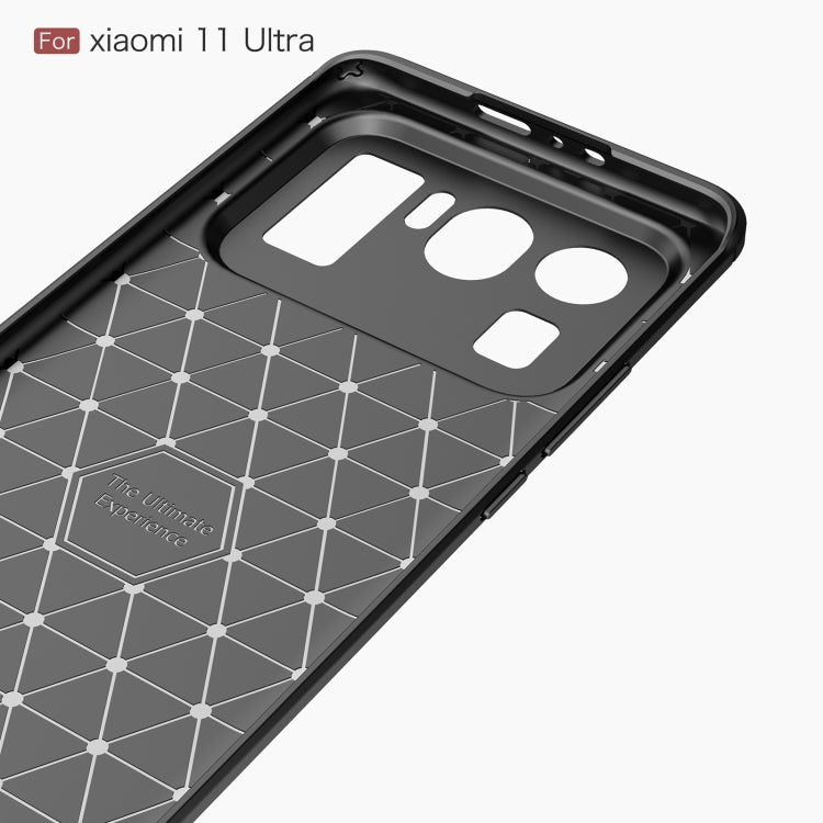 For Xiaomi Mi 11 Ultra Brushed Texture Carbon Fiber TPU Case