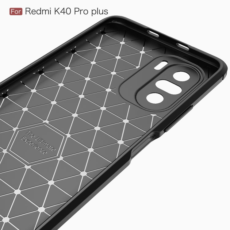 For Xiaomi Redmi K40 Pro+ Brushed Texture Carbon Fiber TPU Case