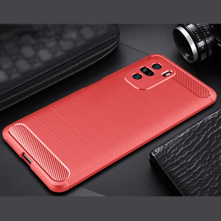 For Xiaomi Redmi K40 Pro+ Brushed Texture Carbon Fiber TPU Case