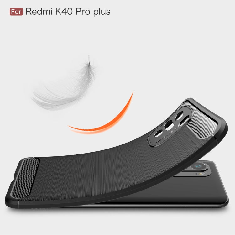 For Xiaomi Redmi K40 Pro+ Brushed Texture Carbon Fiber TPU Case