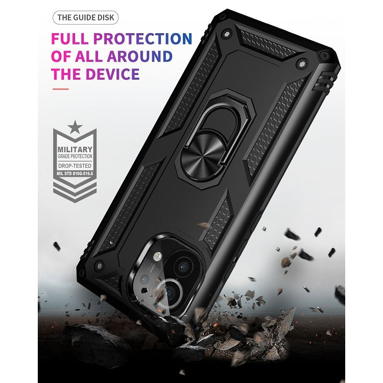 For Xiaomi Mi 11 Shockproof TPU + PC Protective Case with 360 Degree Rotating Holder