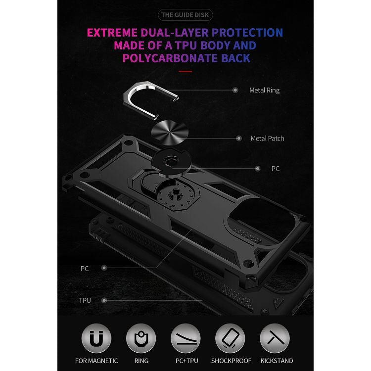 For Xiaomi Mi 11 Shockproof TPU + PC Protective Case with 360 Degree Rotating Holder