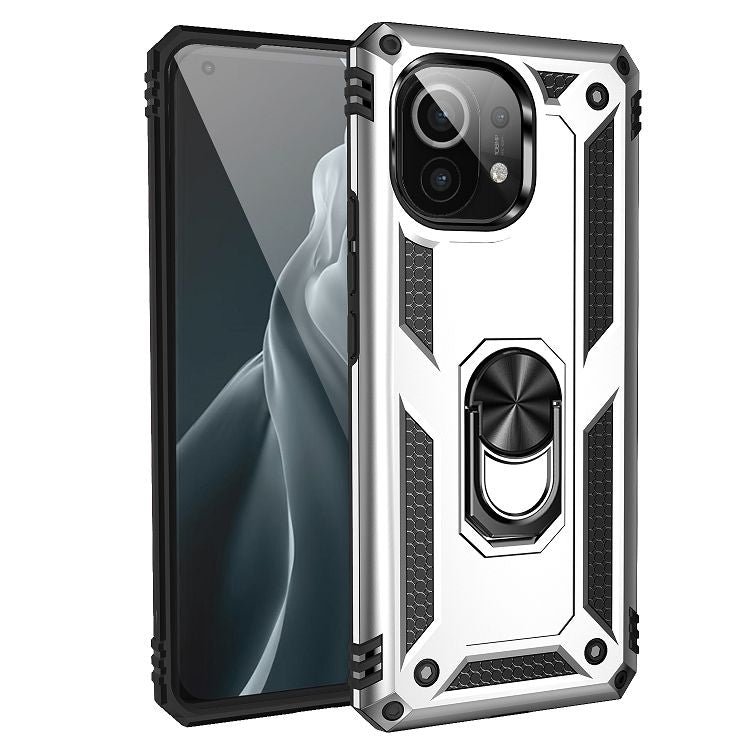 For Xiaomi Mi 11 Shockproof TPU + PC Protective Case with 360 Degree Rotating Holder