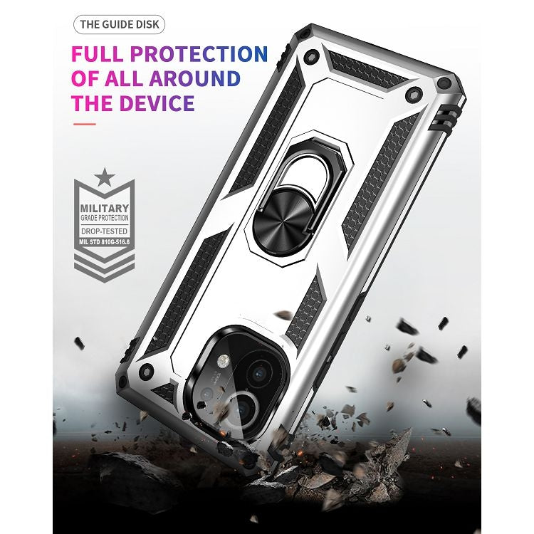 For Xiaomi Mi 11 Shockproof TPU + PC Protective Case with 360 Degree Rotating Holder