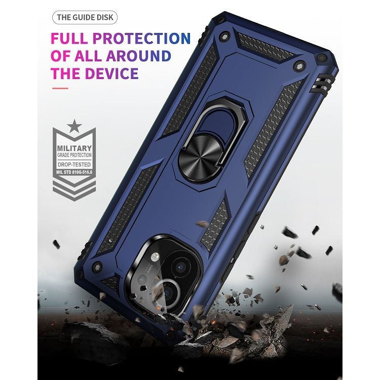 For Xiaomi Mi 11 Shockproof TPU + PC Protective Case with 360 Degree Rotating Holder