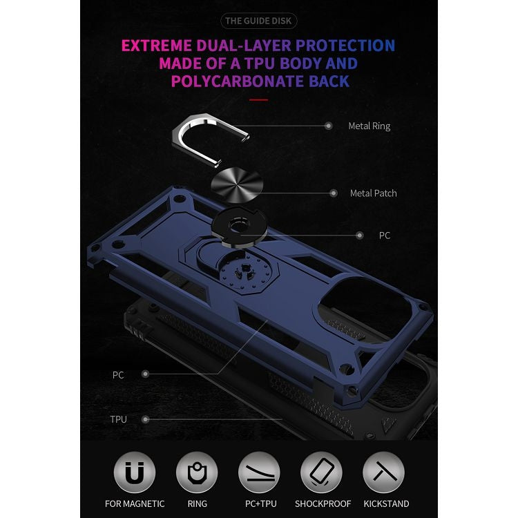 For Xiaomi Mi 11 Shockproof TPU + PC Protective Case with 360 Degree Rotating Holder