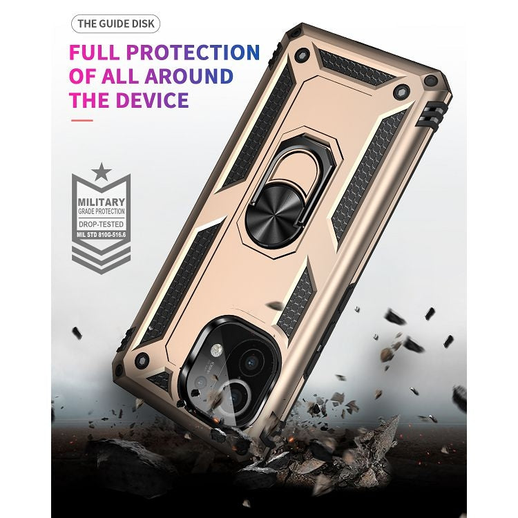 For Xiaomi Mi 11 Shockproof TPU + PC Protective Case with 360 Degree Rotating Holder