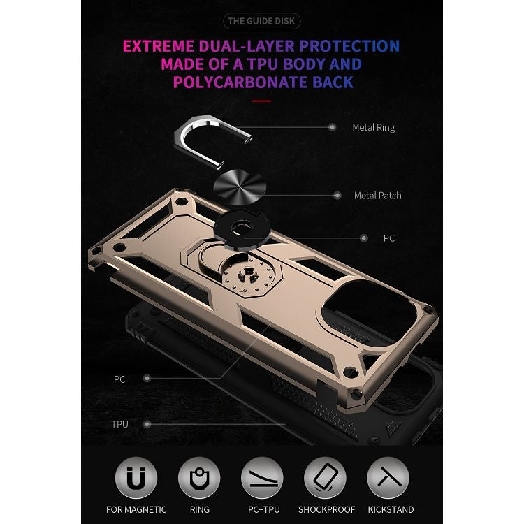 For Xiaomi Mi 11 Shockproof TPU + PC Protective Case with 360 Degree Rotating Holder