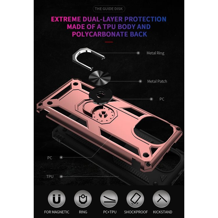 For Xiaomi Mi 11 Shockproof TPU + PC Protective Case with 360 Degree Rotating Holder
