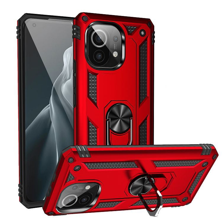 For Xiaomi Mi 11 Shockproof TPU + PC Protective Case with 360 Degree Rotating Holder