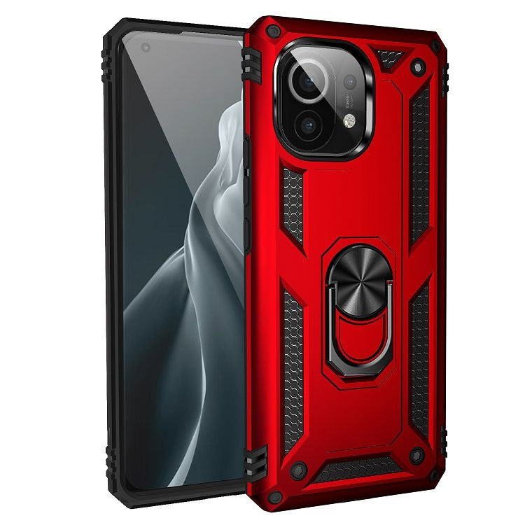 For Xiaomi Mi 11 Shockproof TPU + PC Protective Case with 360 Degree Rotating Holder
