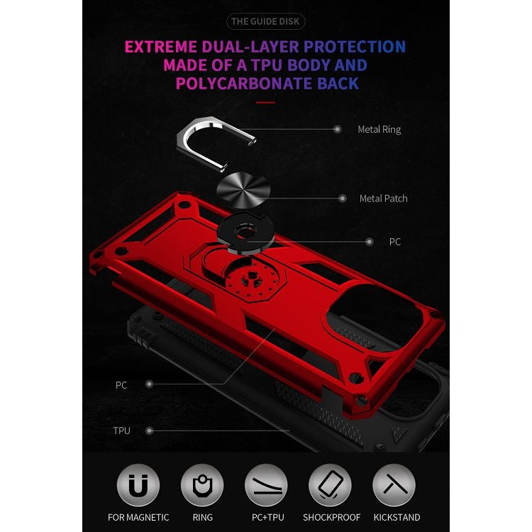For Xiaomi Mi 11 Shockproof TPU + PC Protective Case with 360 Degree Rotating Holder