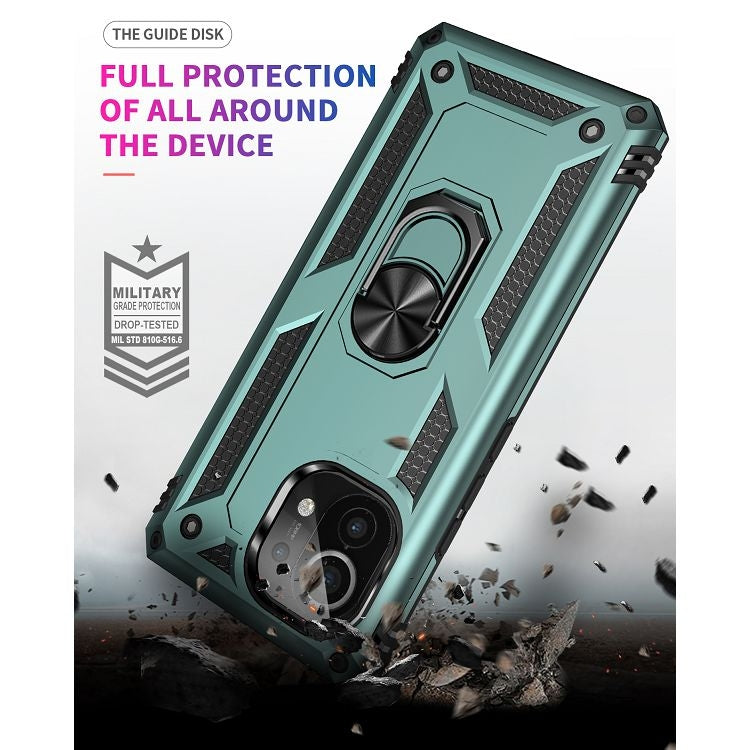 For Xiaomi Mi 11 Shockproof TPU + PC Protective Case with 360 Degree Rotating Holder
