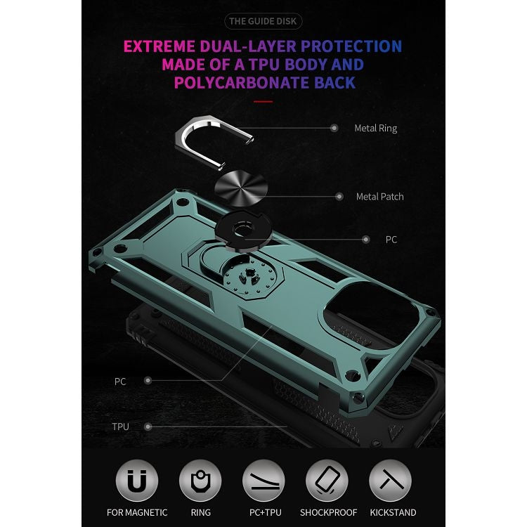 For Xiaomi Mi 11 Shockproof TPU + PC Protective Case with 360 Degree Rotating Holder