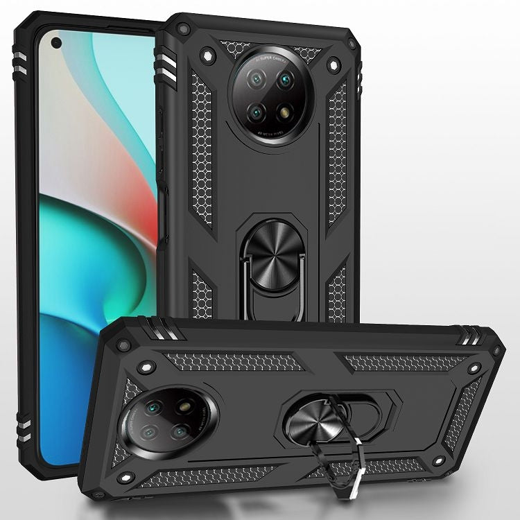 For Xiaomi Redmi Note 9 Shockproof TPU + PC Protective Case with 360 Degree Rotating Holder