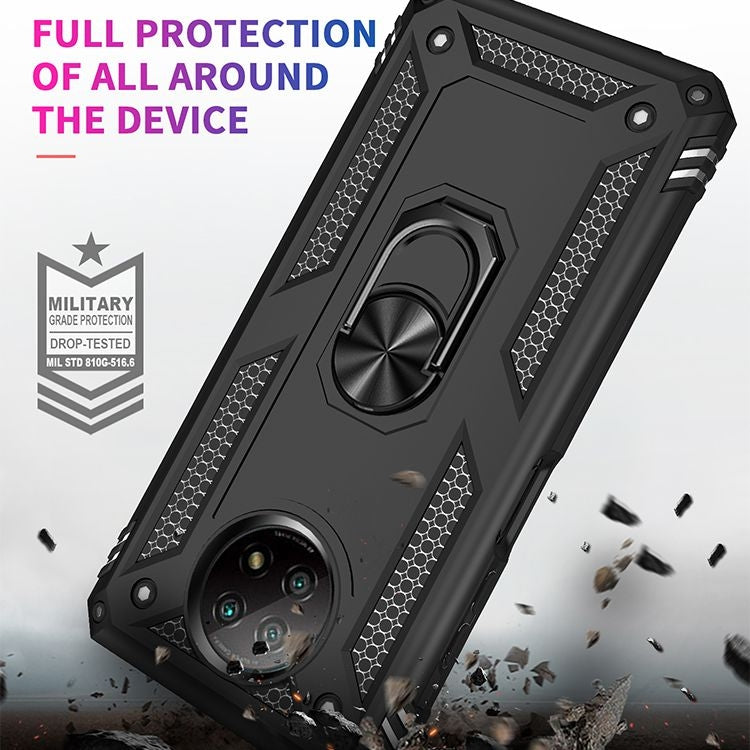 For Xiaomi Redmi Note 9 Shockproof TPU + PC Protective Case with 360 Degree Rotating Holder