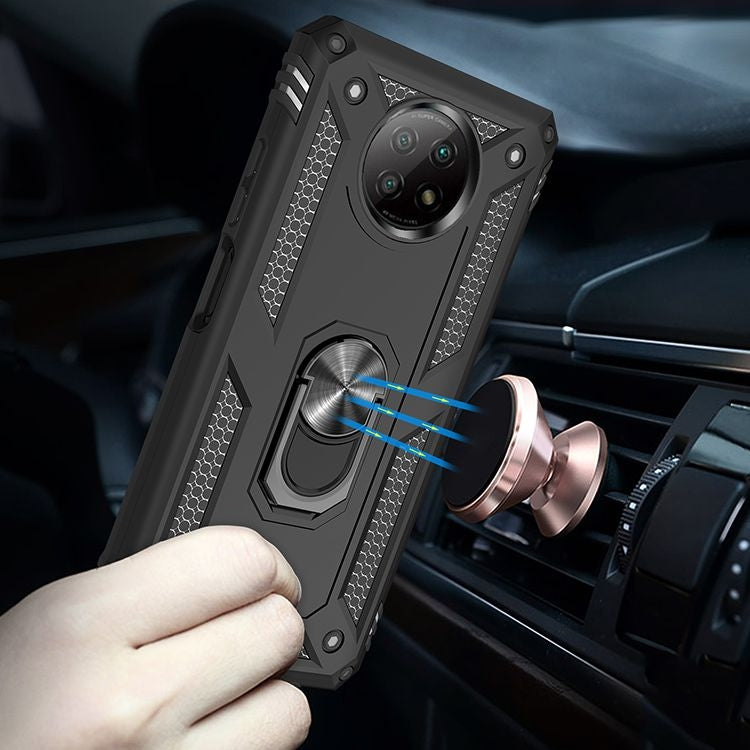 For Xiaomi Redmi Note 9 Shockproof TPU + PC Protective Case with 360 Degree Rotating Holder