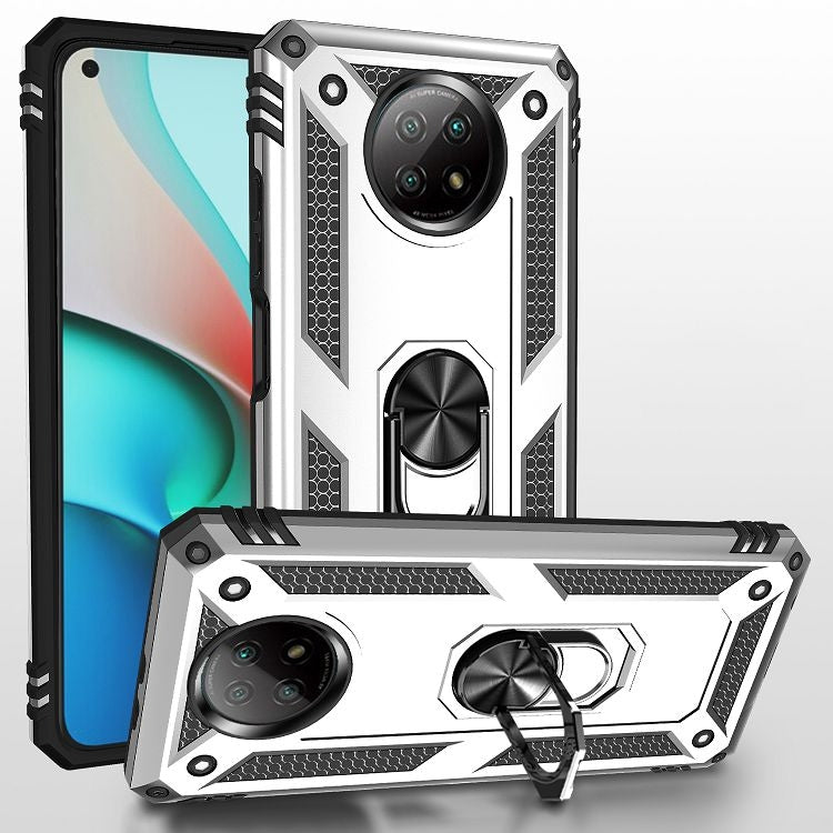For Xiaomi Redmi Note 9 Shockproof TPU + PC Protective Case with 360 Degree Rotating Holder
