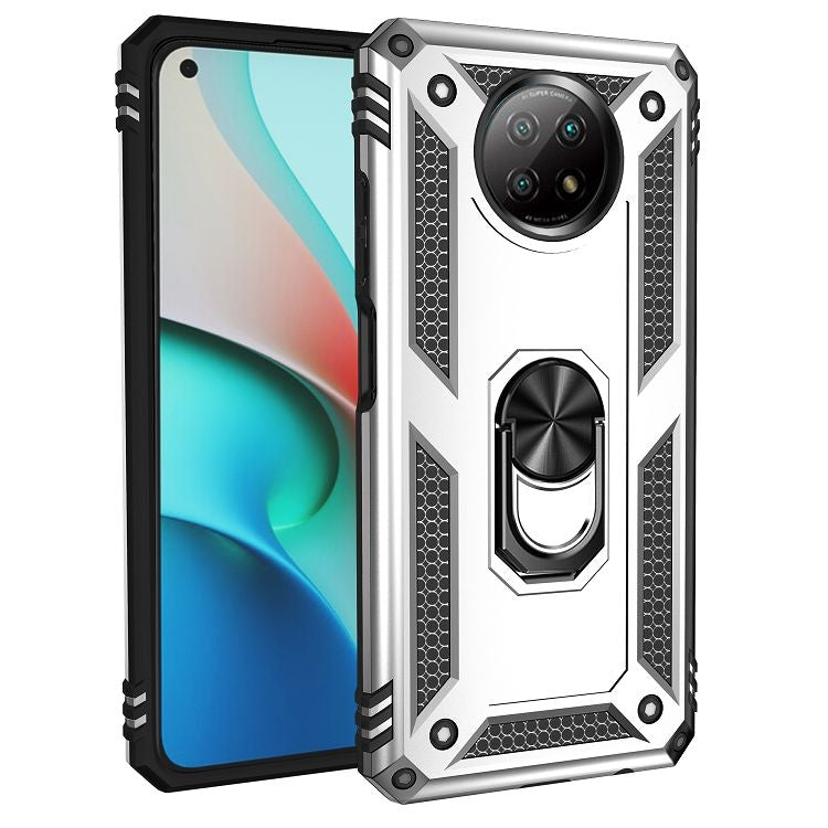 For Xiaomi Redmi Note 9 Shockproof TPU + PC Protective Case with 360 Degree Rotating Holder