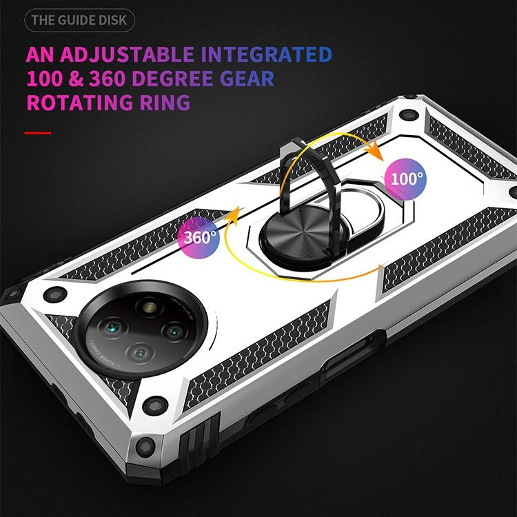 For Xiaomi Redmi Note 9 Shockproof TPU + PC Protective Case with 360 Degree Rotating Holder