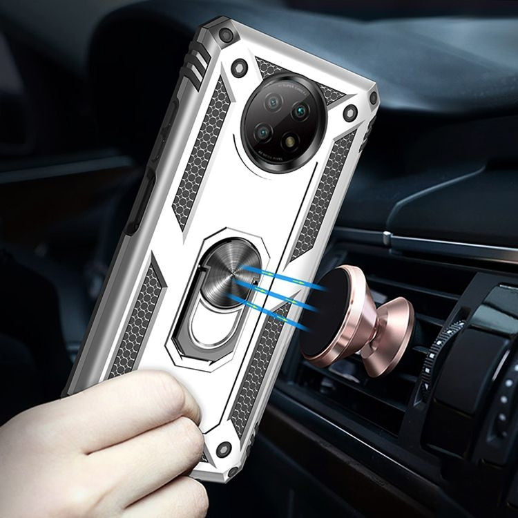 For Xiaomi Redmi Note 9 Shockproof TPU + PC Protective Case with 360 Degree Rotating Holder