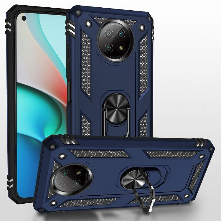 For Xiaomi Redmi Note 9 Shockproof TPU + PC Protective Case with 360 Degree Rotating Holder