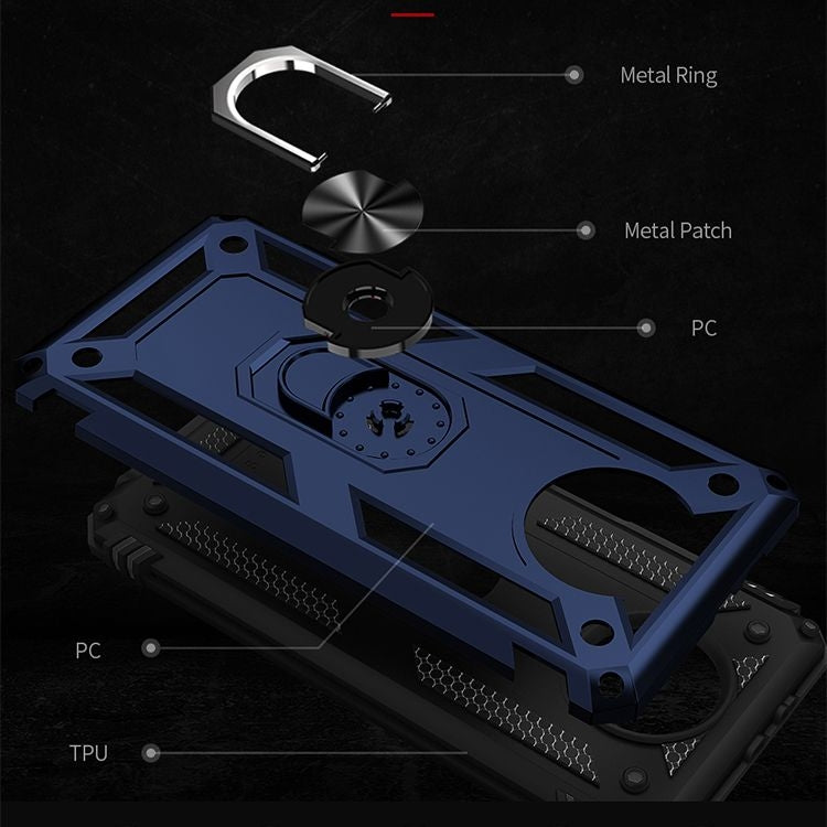 For Xiaomi Redmi Note 9 Shockproof TPU + PC Protective Case with 360 Degree Rotating Holder