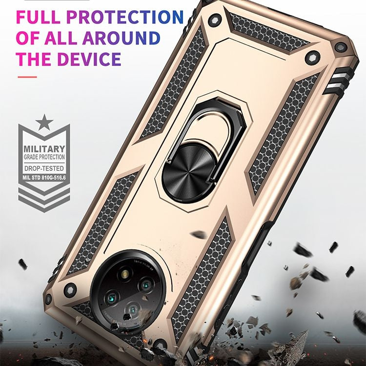 For Xiaomi Redmi Note 9 Shockproof TPU + PC Protective Case with 360 Degree Rotating Holder