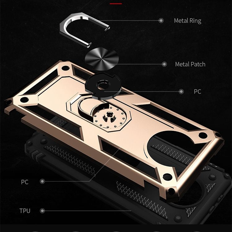 For Xiaomi Redmi Note 9 Shockproof TPU + PC Protective Case with 360 Degree Rotating Holder