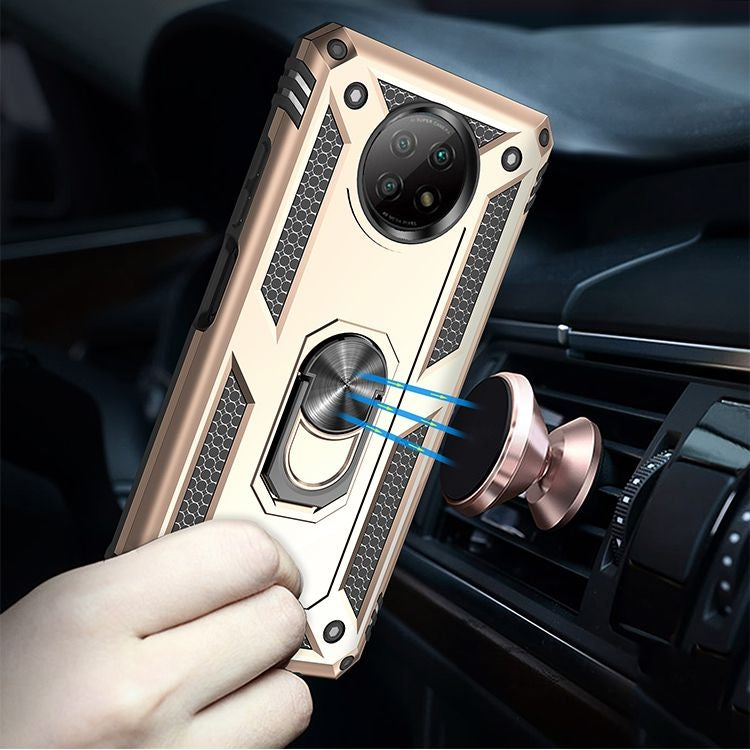 For Xiaomi Redmi Note 9 Shockproof TPU + PC Protective Case with 360 Degree Rotating Holder
