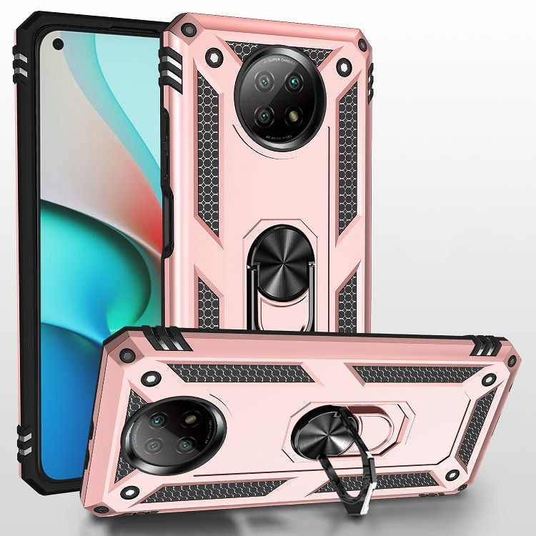 For Xiaomi Redmi Note 9 Shockproof TPU + PC Protective Case with 360 Degree Rotating Holder